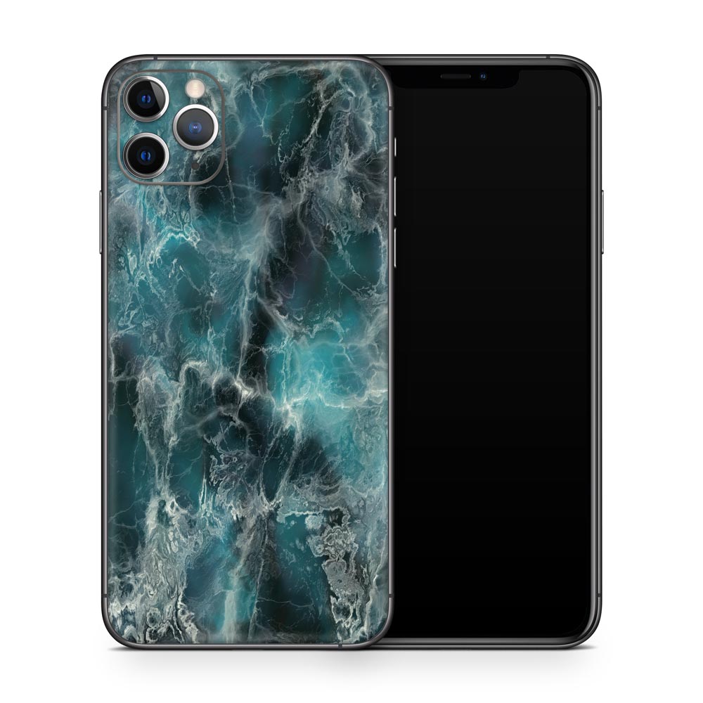 Blue Ocean Marble iPhone 11 Skin