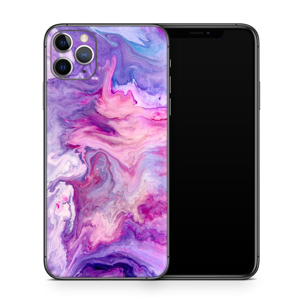 Purple Marble Swirl iPhone 11 Skin