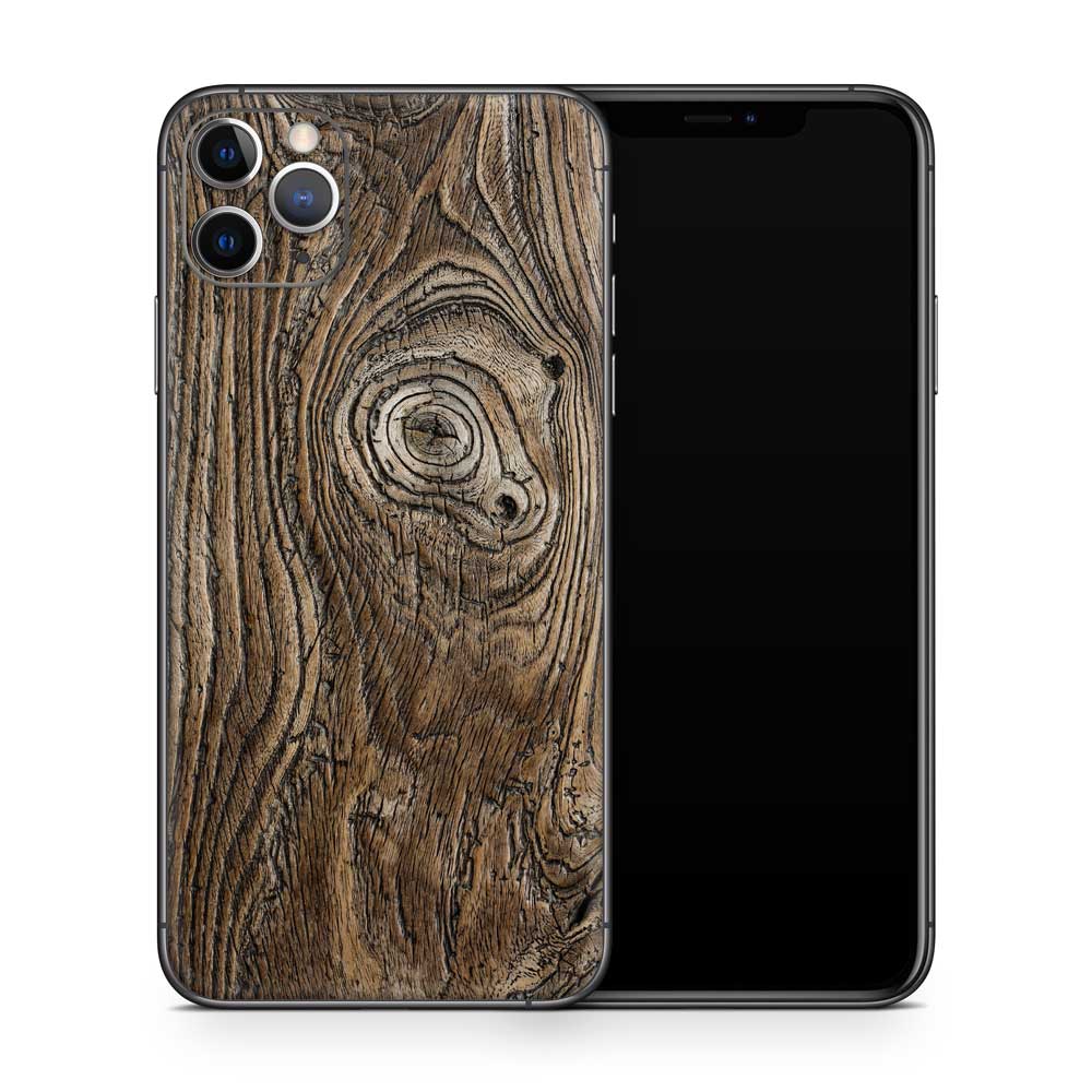 Vintage Knotted Wood iPhone 11 Skin