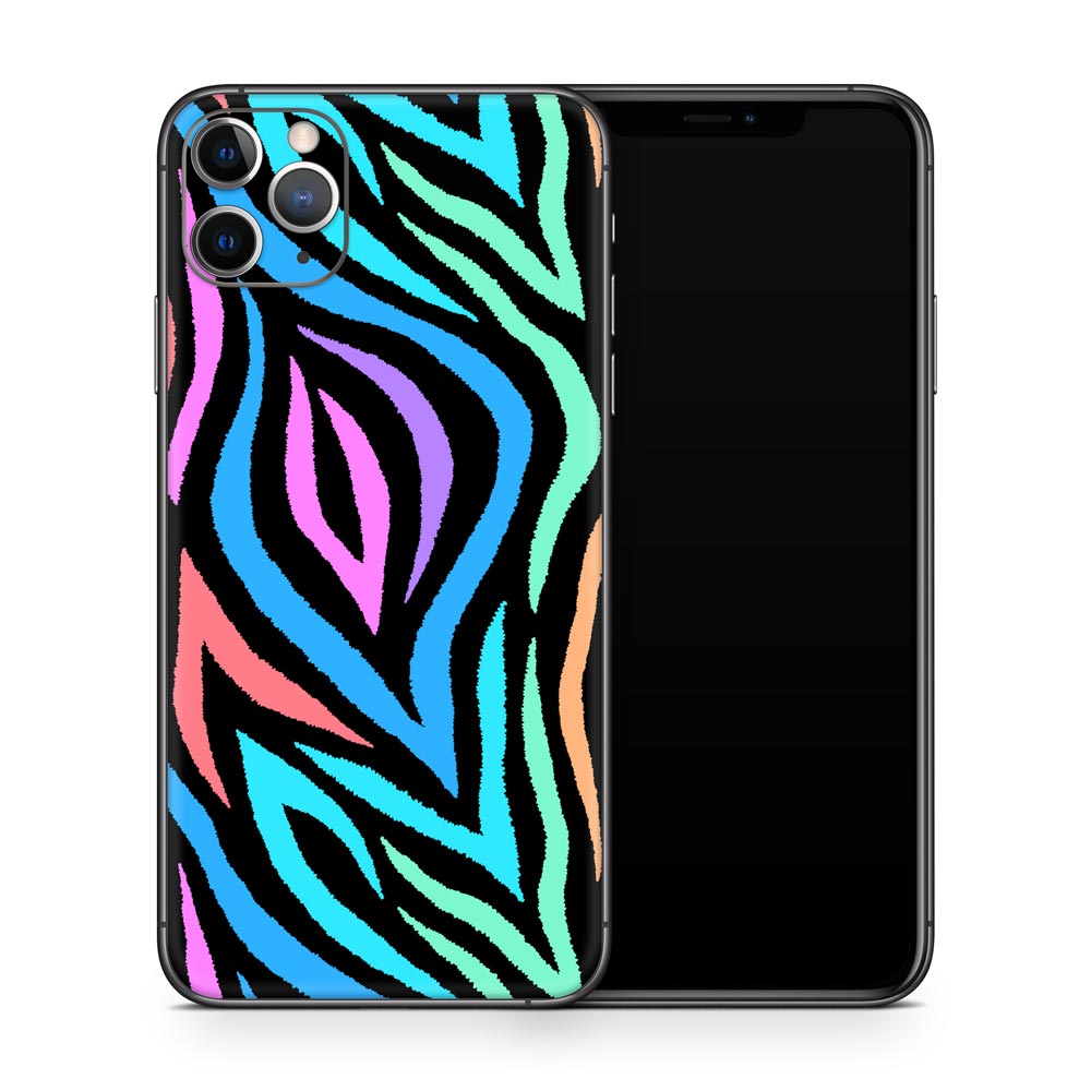 Rainbow Zebra iPhone 11 Skin