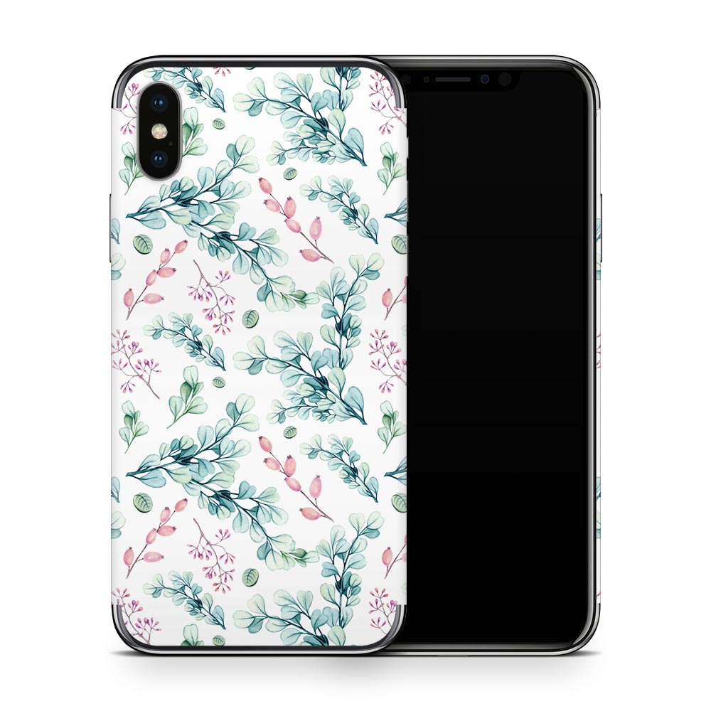 Berry Leaf iPhone X Skin