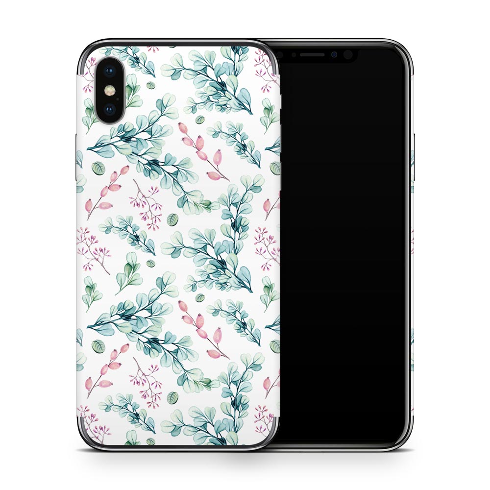 Berry Leaf iPhone X Skin