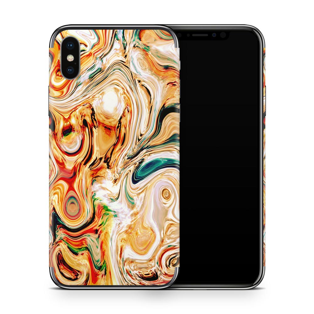 Psychedelic Marble iPhone X Skin