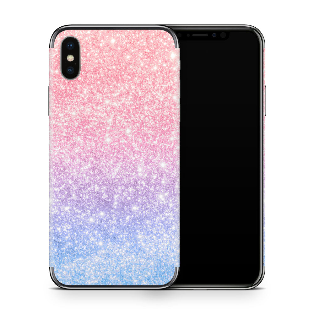 Ombre Pink to Blue iPhone X Skin