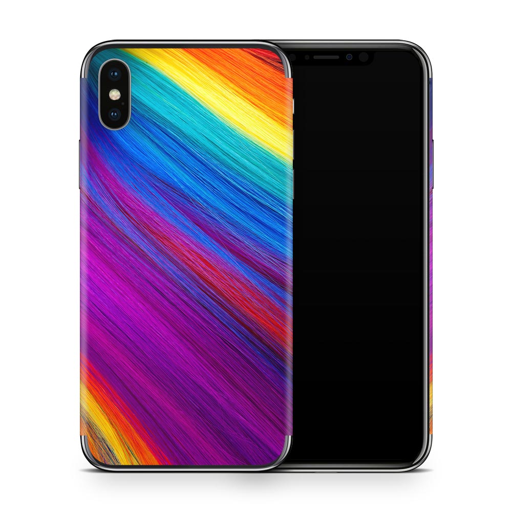 Rainbow Hair iPhone X Skin