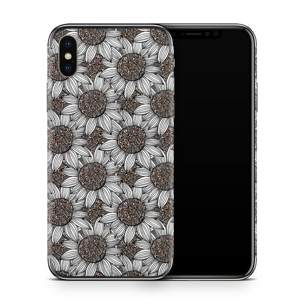 Dark Sunflower iPhone X Skin