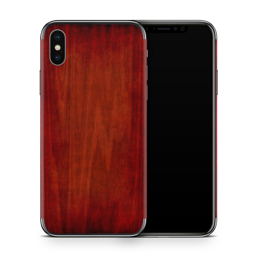 Red Wood iPhone X Skin