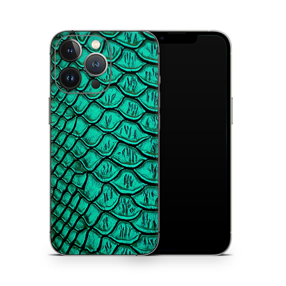 Jungle Green Snake Skin iPhone 13 Skin