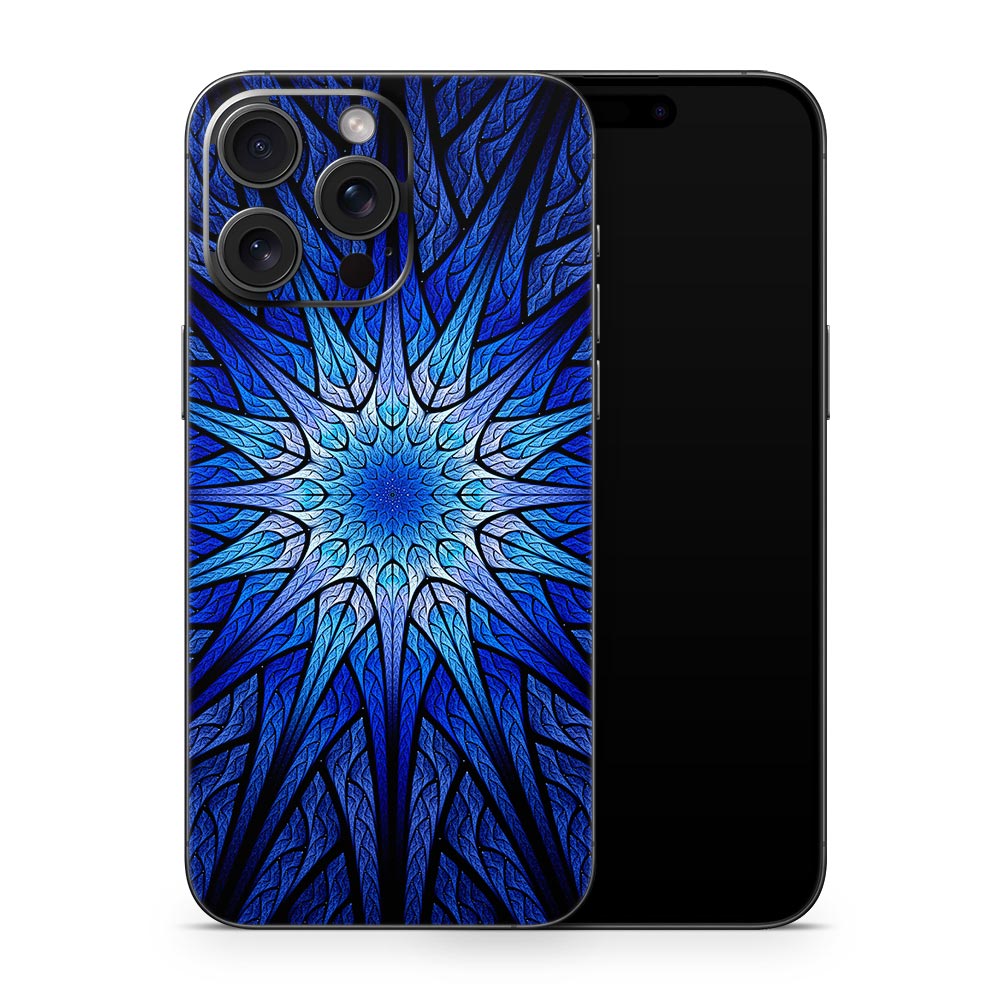 Blue Star Mandala iPhone 15 Skin