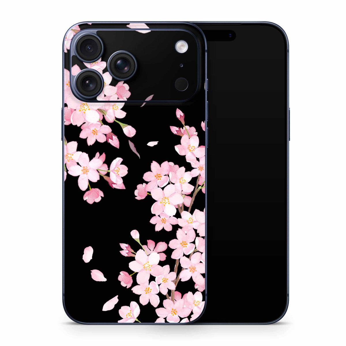 Blossoms on Black iPhone 17 Skin