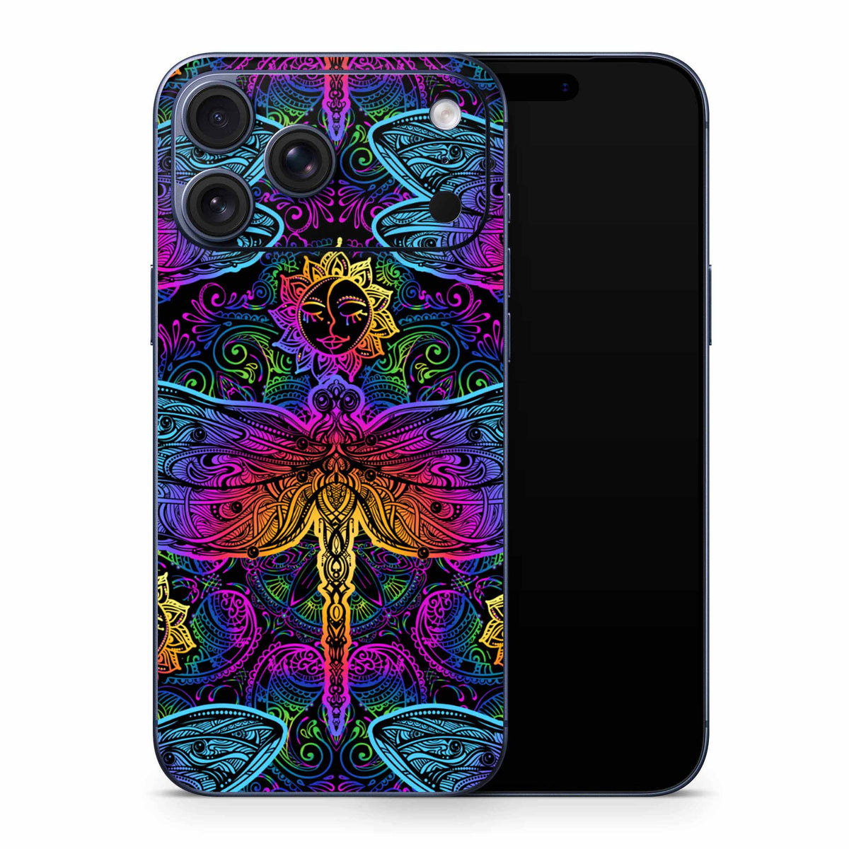 Neon Dragonfly iPhone 17 Skin
