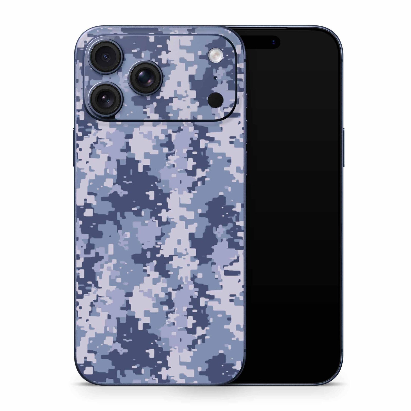 Digital Blue Camo iPhone 17 Skin