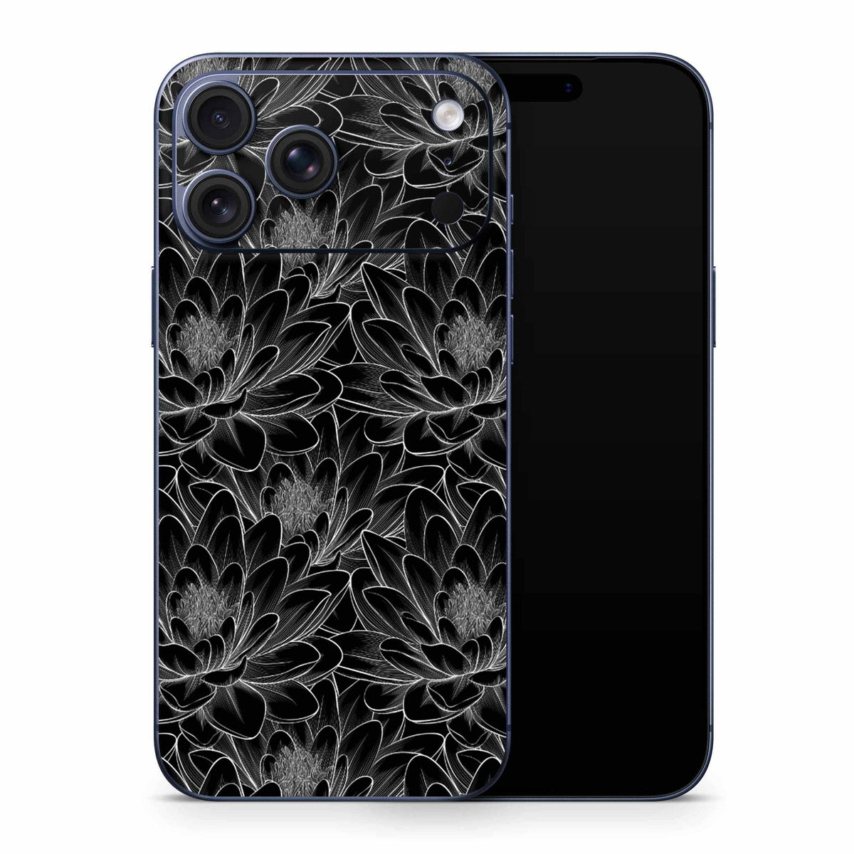 Floral Damask Black iPhone 17 Skin
