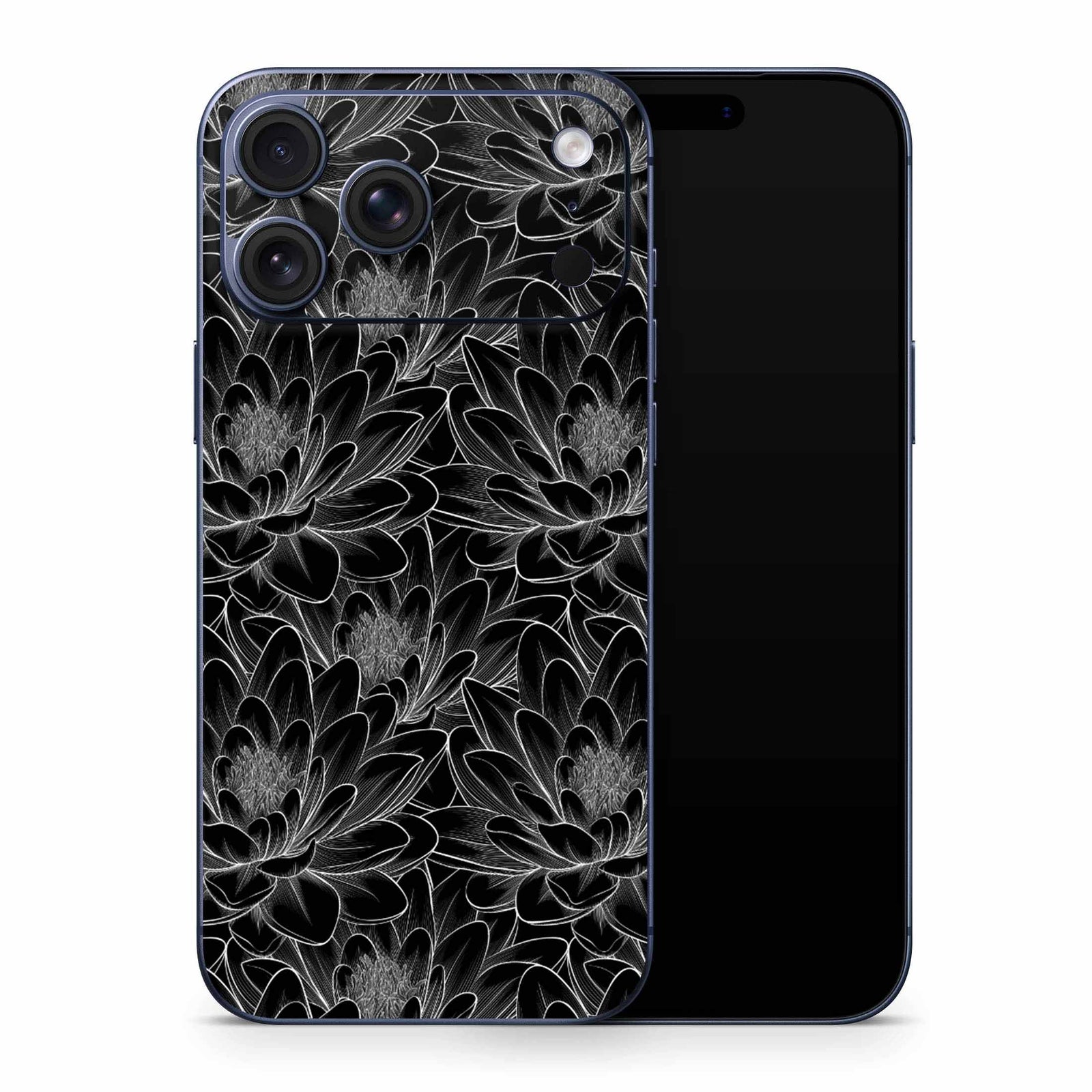 Floral Damask Black iPhone 17 Skin