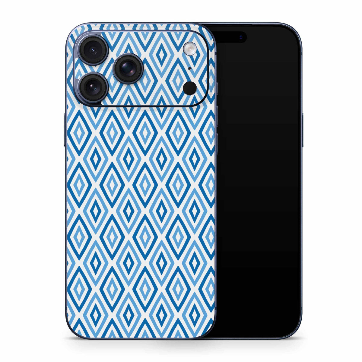 Geo Rhombus Blue iPhone 17 Skin