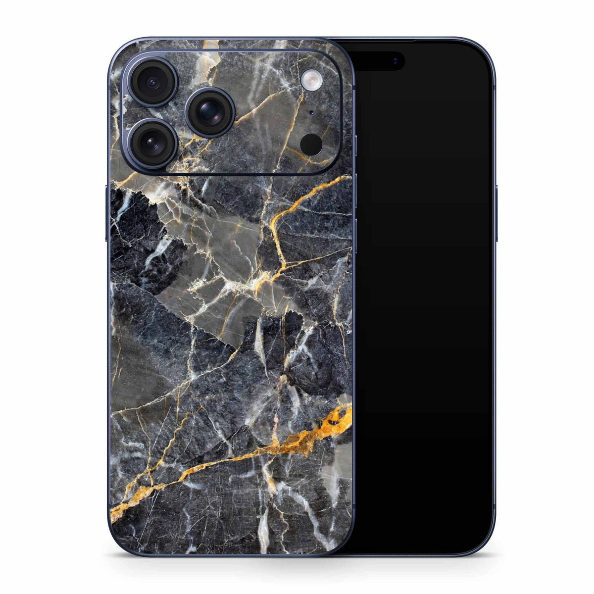 Slate Gold Marble iPhone 17 Skin