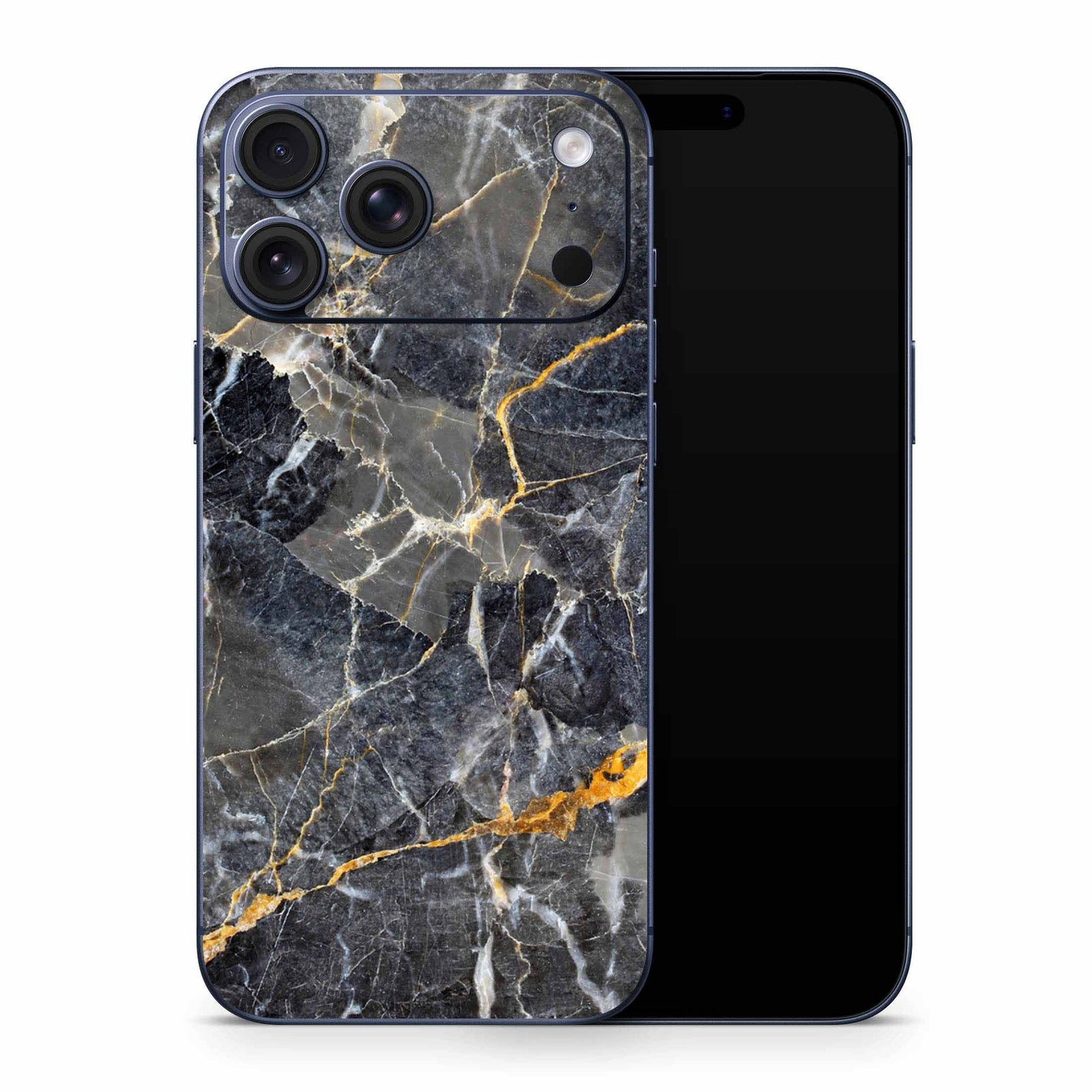 Slate Gold Marble iPhone 17 Skin