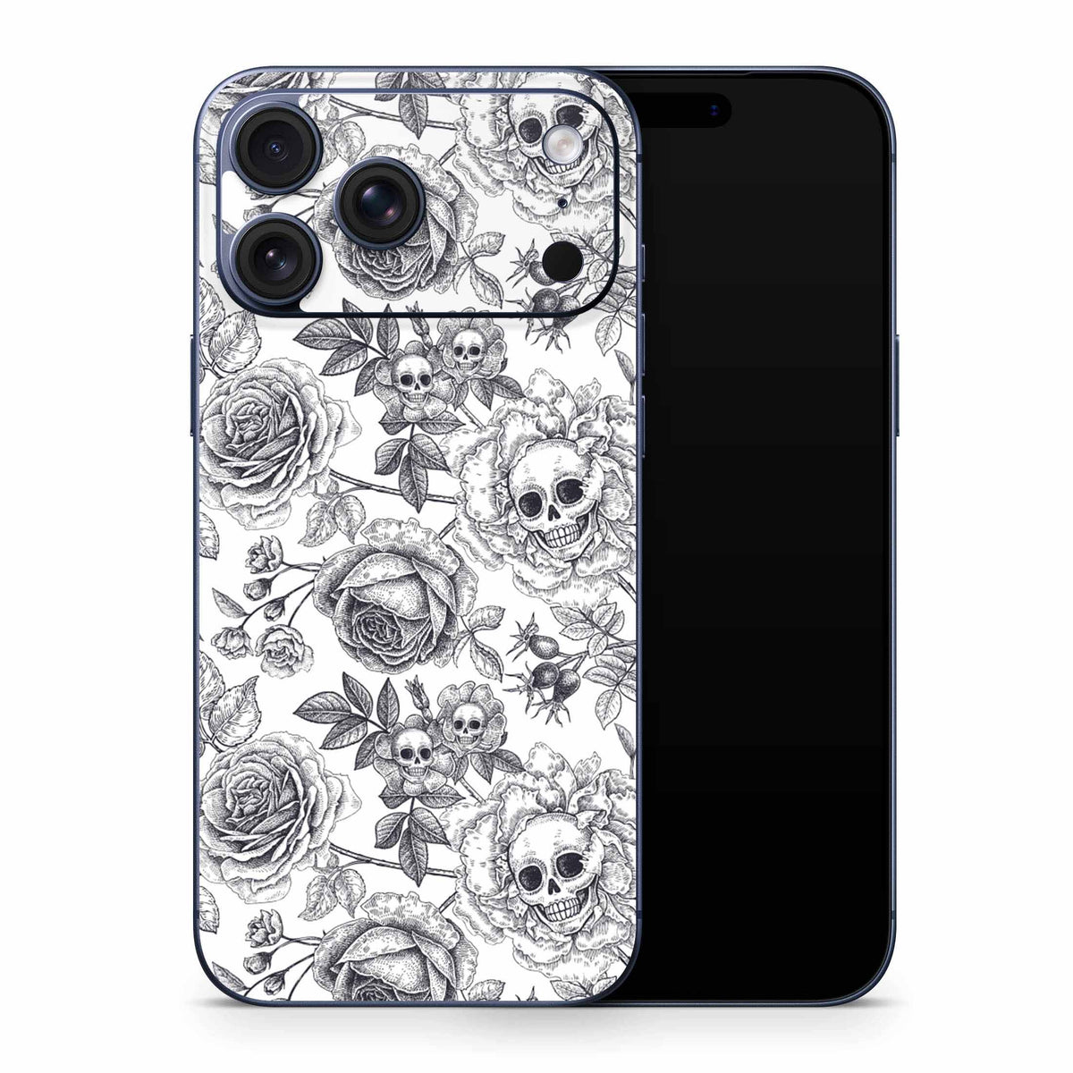 BW Skull & Roses iPhone 17 Skin