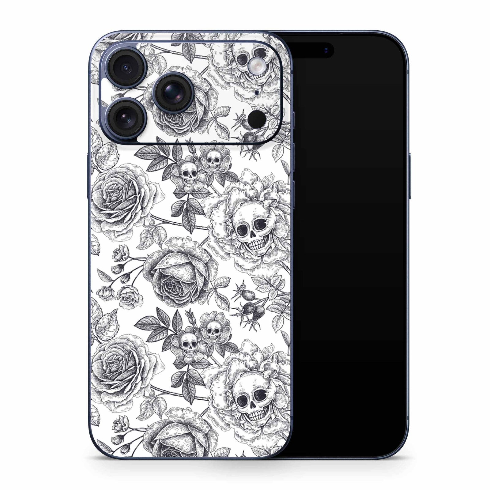 BW Skull & Roses iPhone 17 Skin