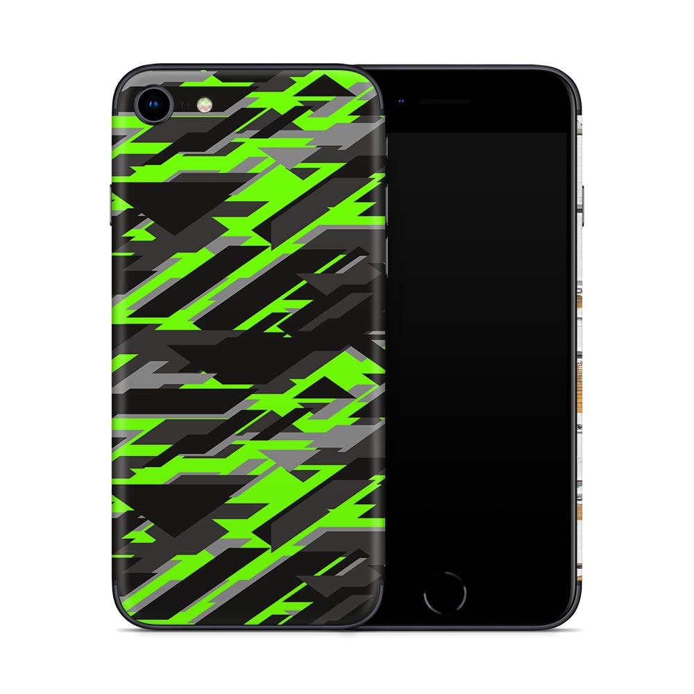 Green Geometric Camo iPhone SE 2 Skin