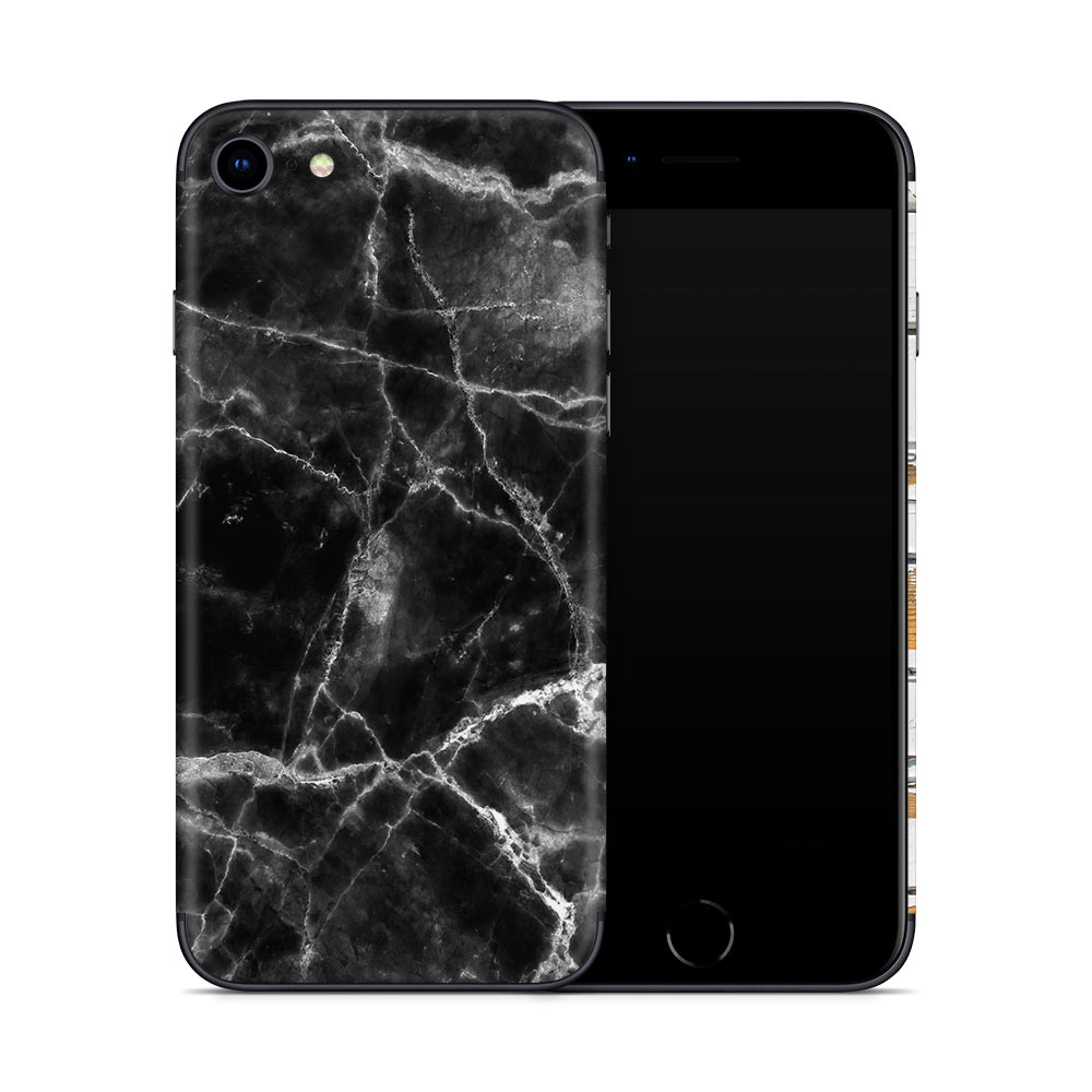 Black Marble iPhone SE 2 Skin