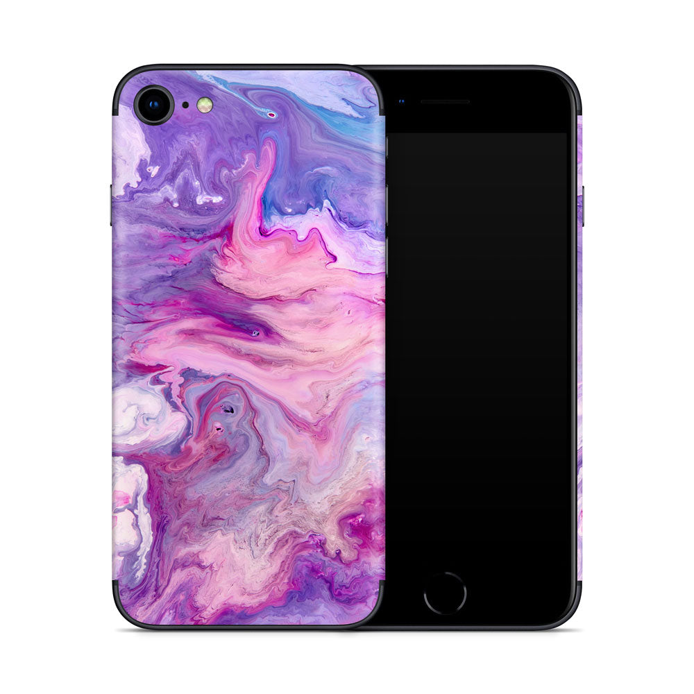 Purple Marble Swirl iPhone SE 2 Skin