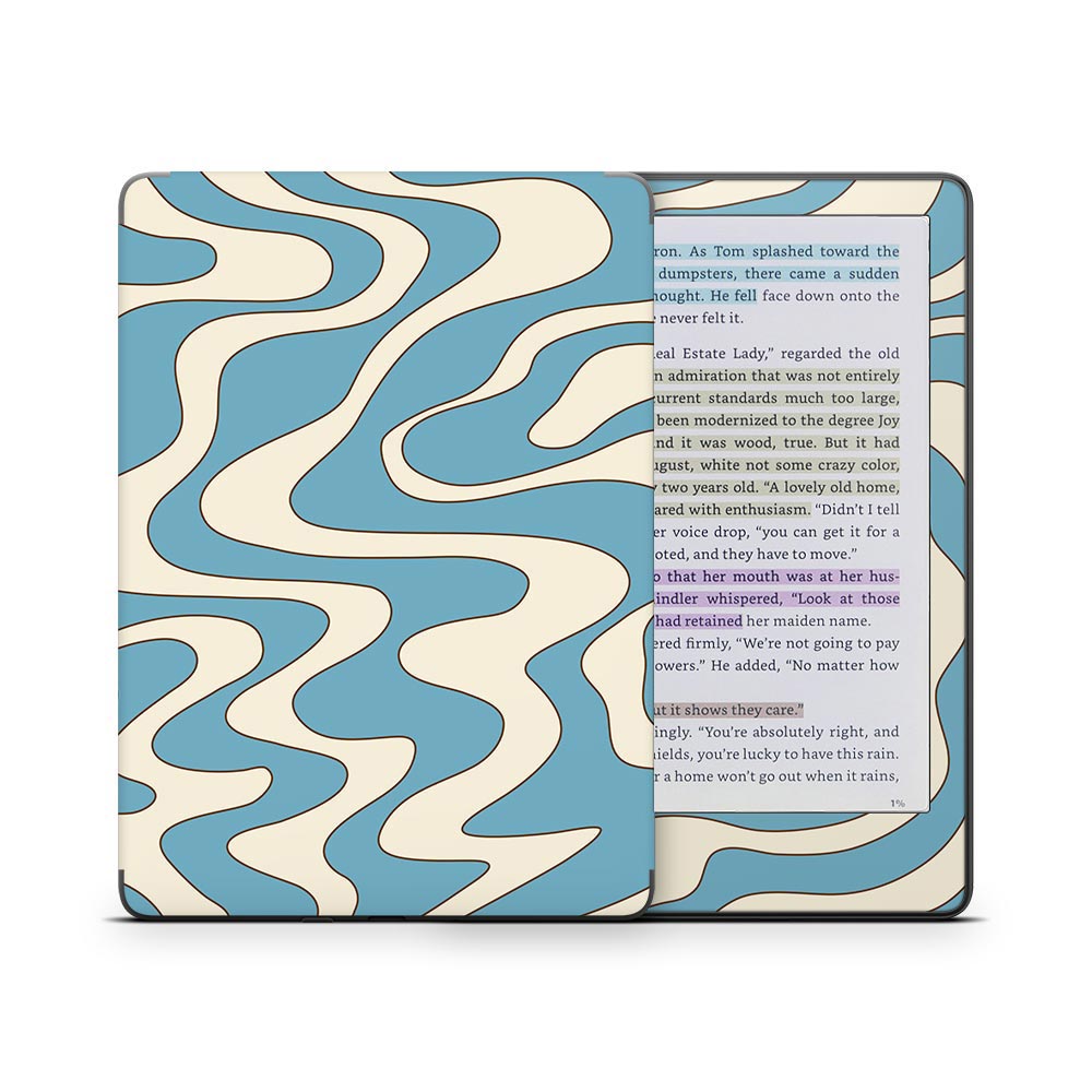 Delta Blue Kindle Colorsoft Skin