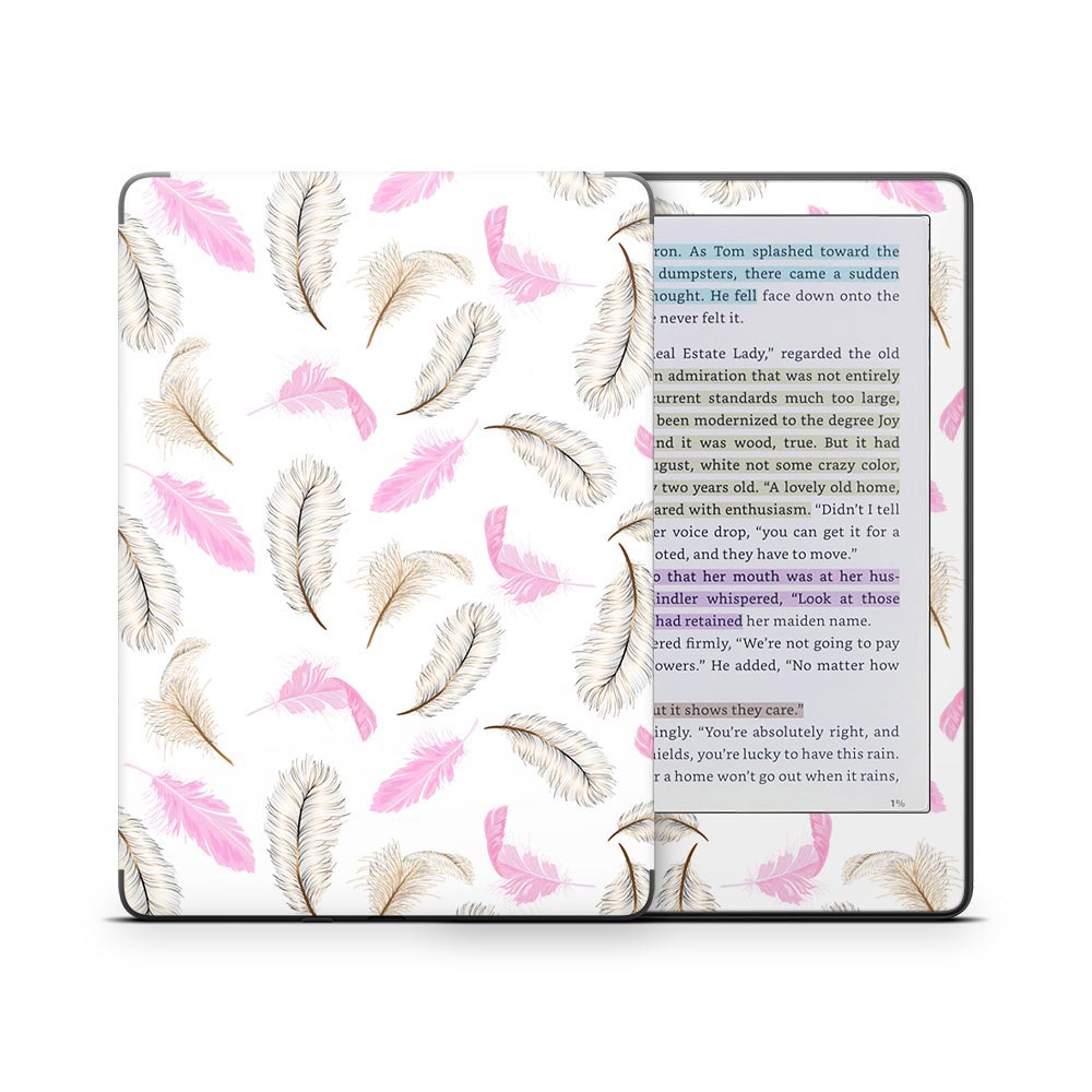 Floating Feathers Kindle Colorsoft Skin