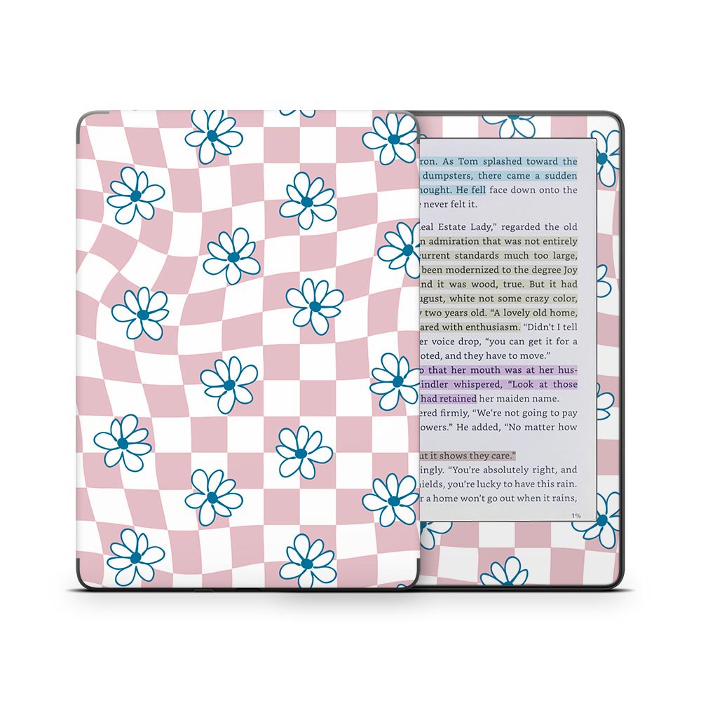 Floral Check V2 Kindle Colorsoft Skin