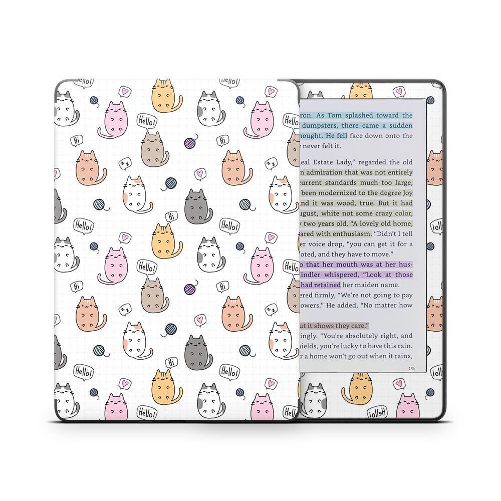 Kawaii Cats Kindle Colorsoft Skin