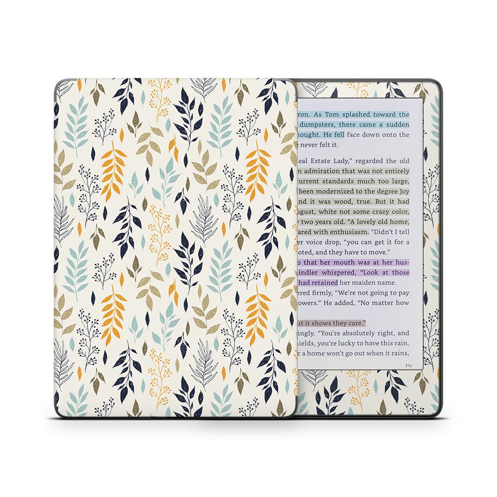 Retro Botanical Kindle Colorsoft Skin