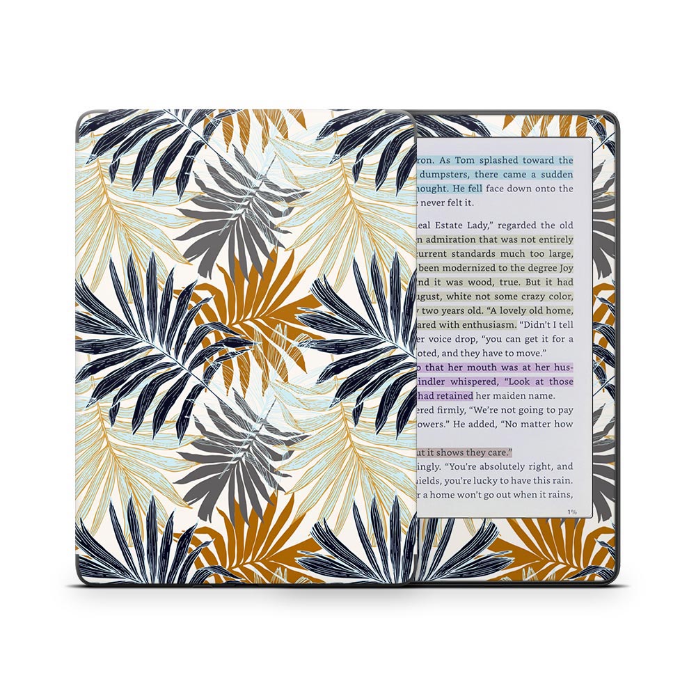 Retro Palm Leaves Kindle Colorsoft Skin