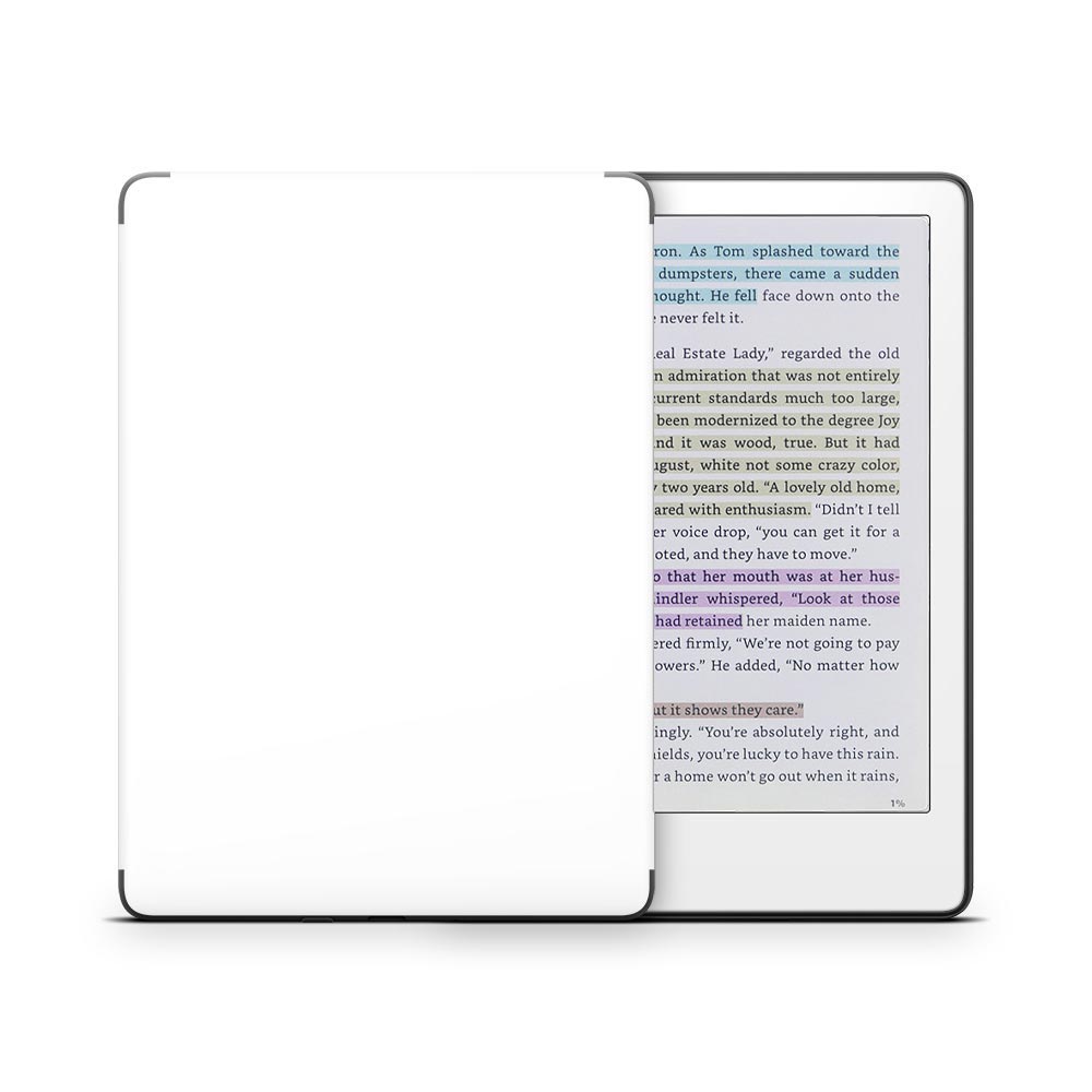 White Kindle Colorsoft Skin