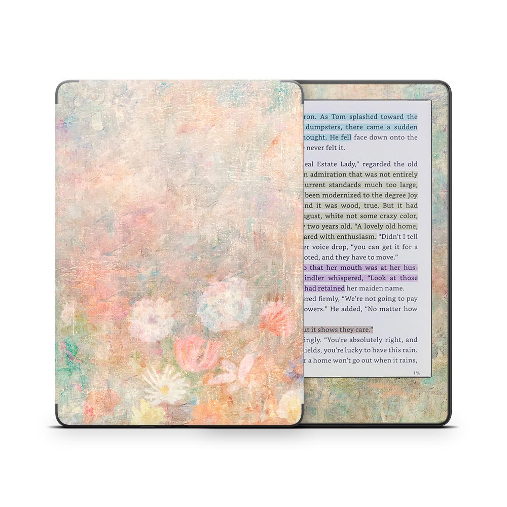 Floral Watercolour Haze Kindle Colorsoft Skin