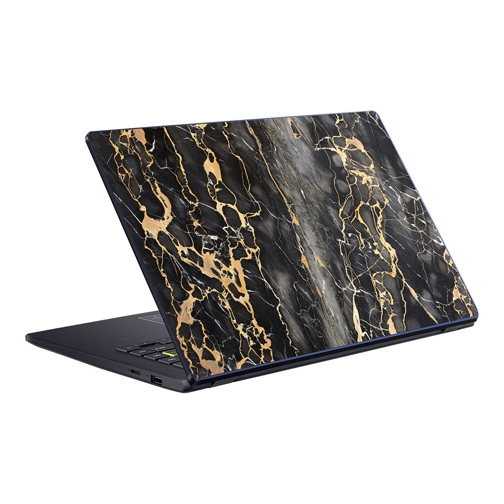 Slate Grey Gold Marble ASUS E410 Skin