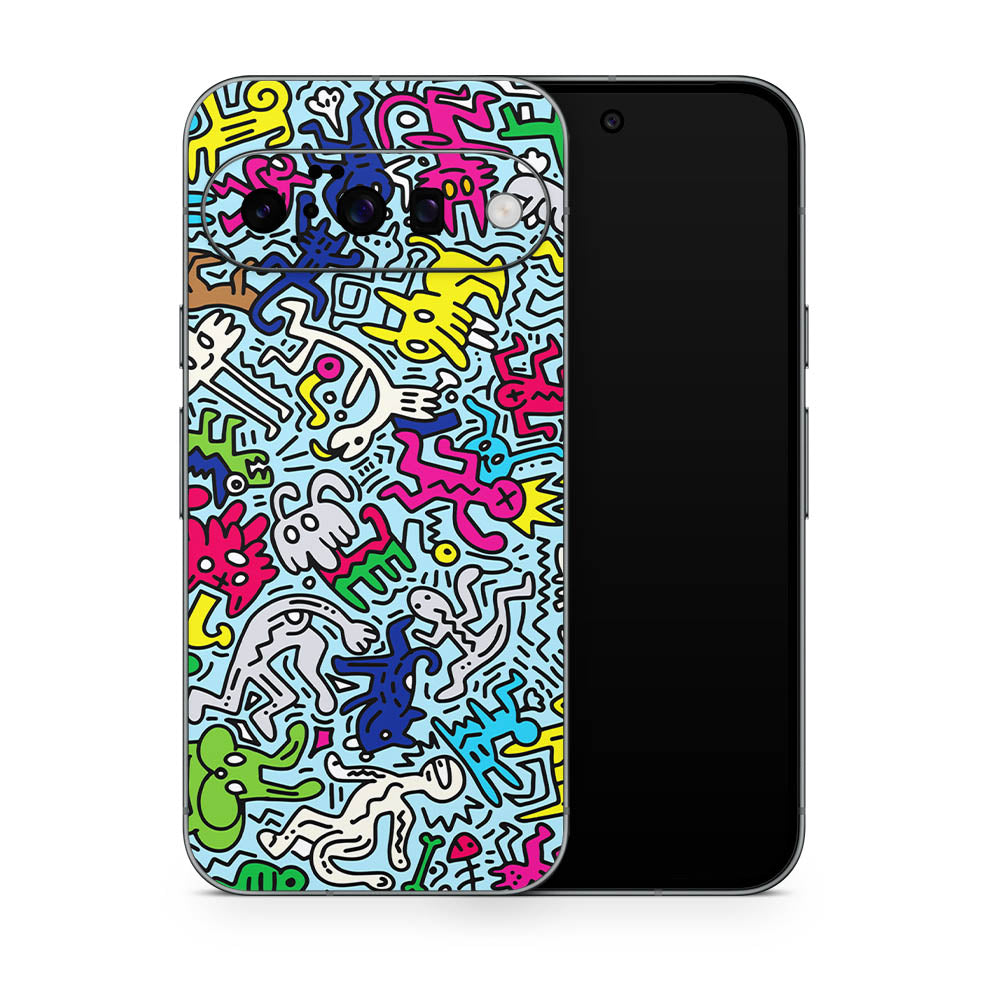 Doodle Crazy Google Pixel 10 Skin