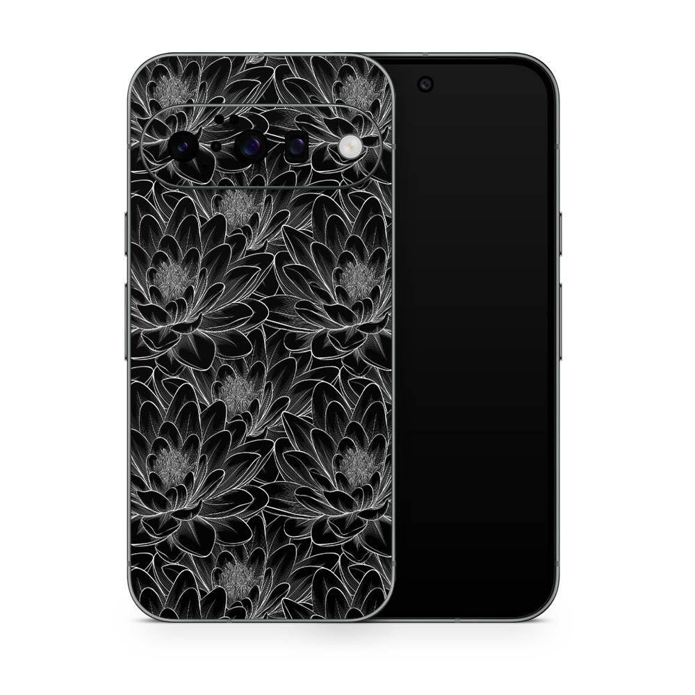 Floral Damask Black Google Pixel 10 Skin