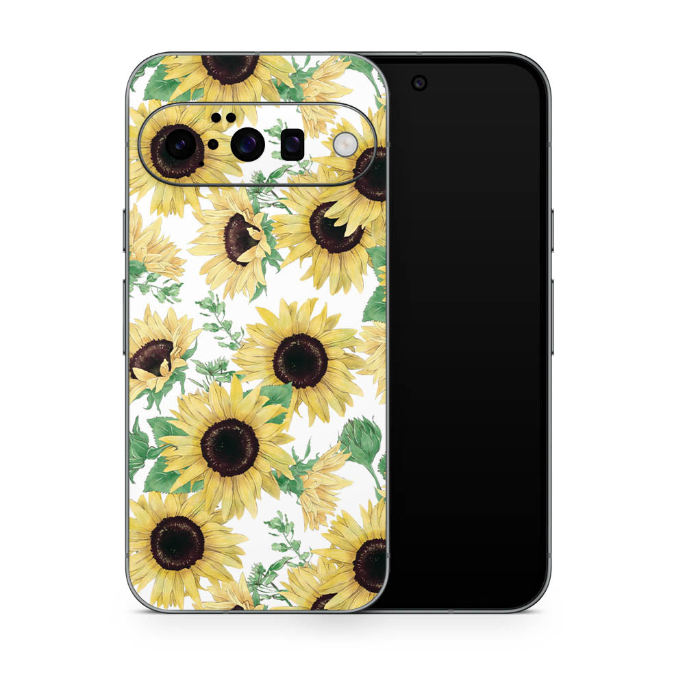 Watercolour Sunflower Google Pixel 10 Skin