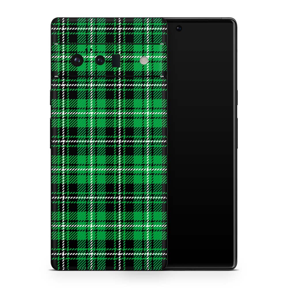 Green Plaid Google Pixel 6 Skin