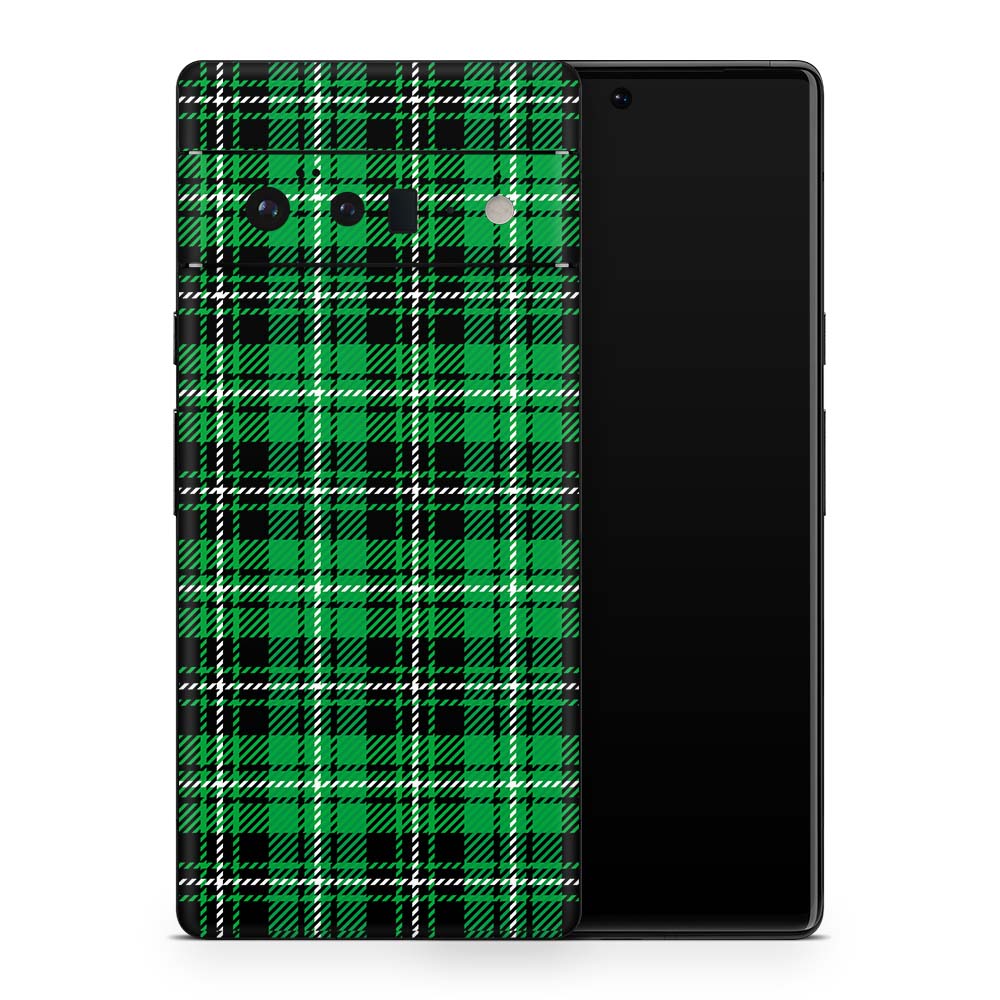 Green Plaid Google Pixel 6 Skin