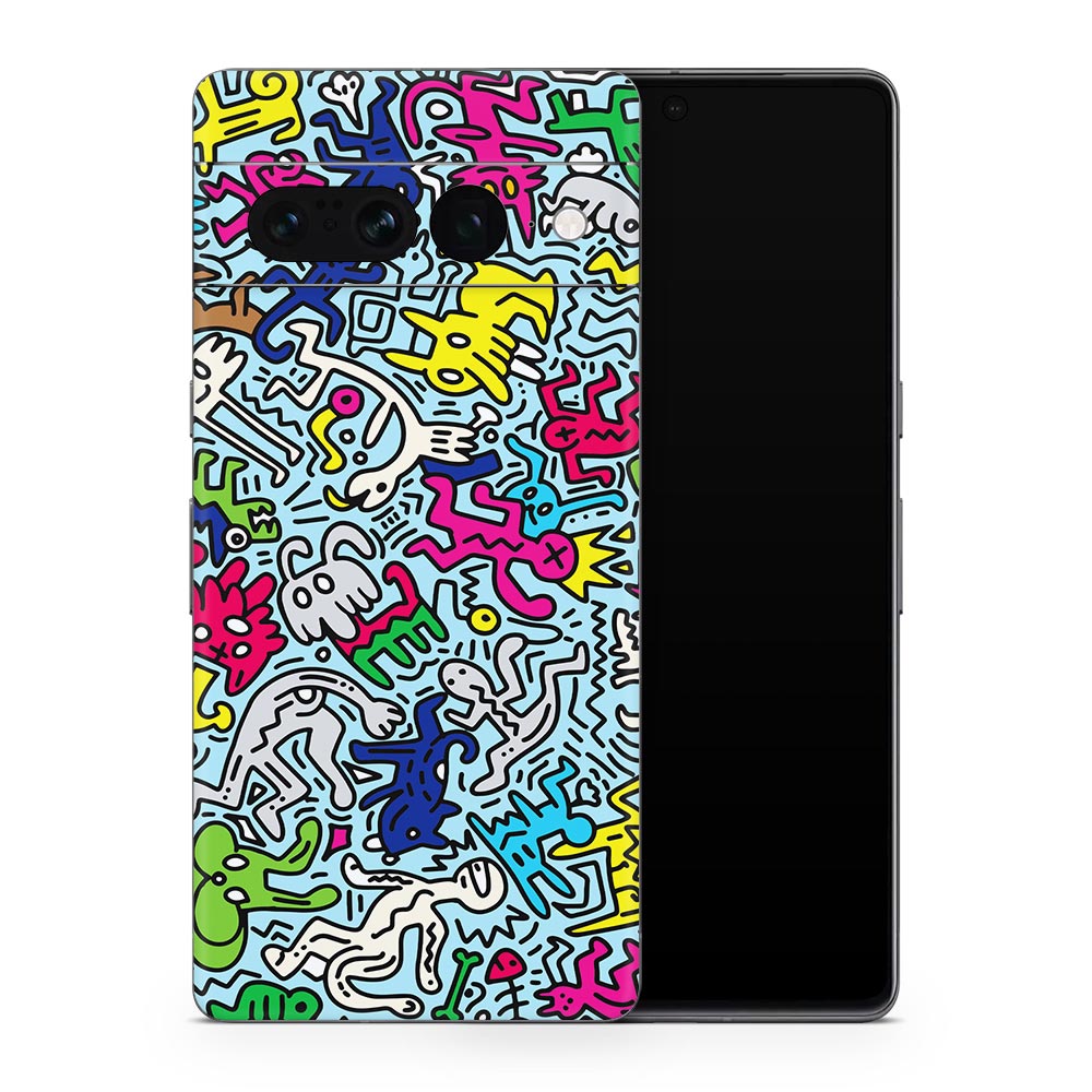 Doodle Crazy Google Pixel 7 Skin