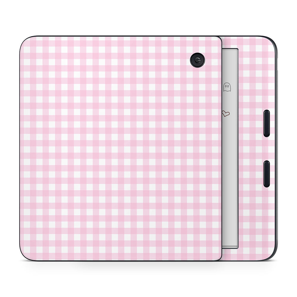 Pink Gingham Kobo Libra Skin