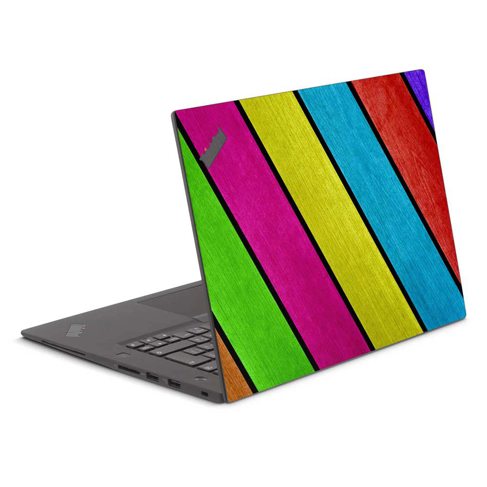 Neon Wood Panels ThinkPad X1 Extreme Skin