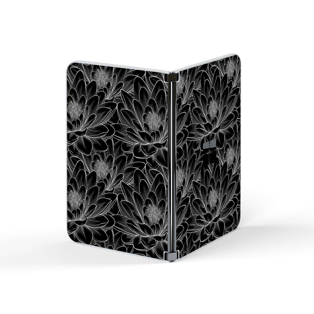 Floral Damask Black Microsoft Surface Duo Skins