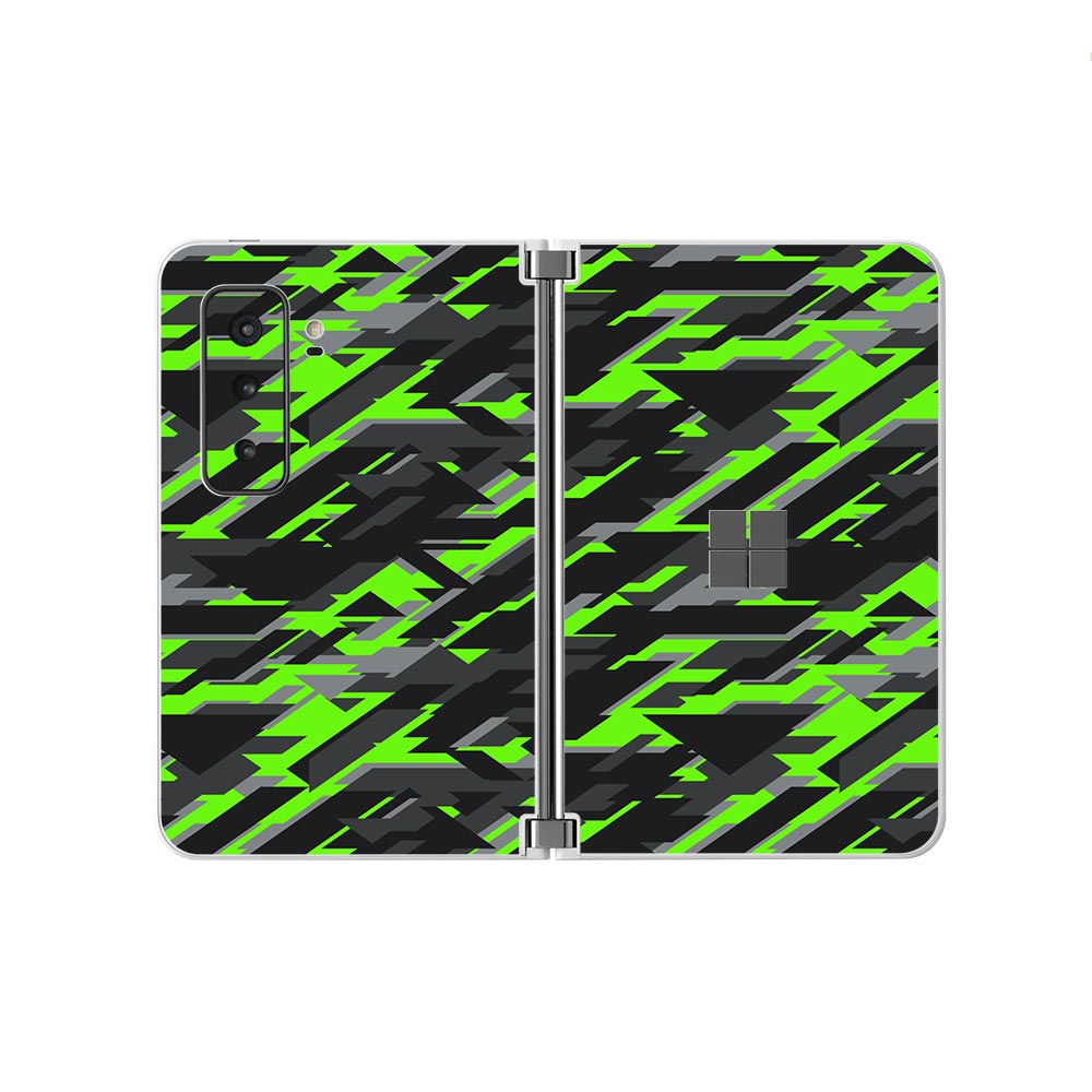 Green Geometric Camo Microsoft Surface Duo 2 Skins