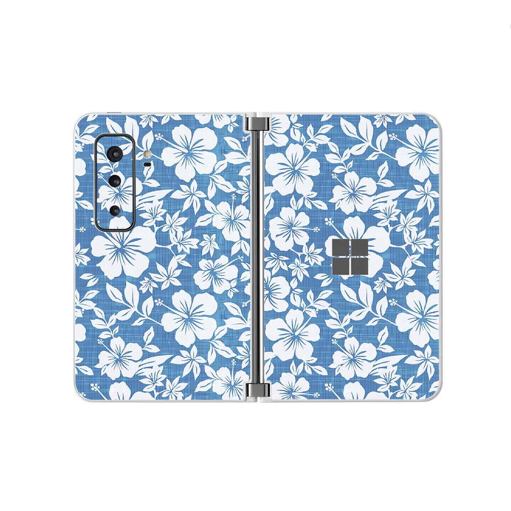 Hibiscus Blue Microsoft Surface Duo 2 Skins