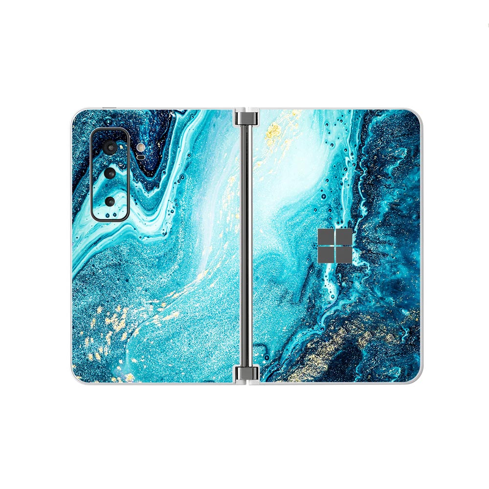 Blue River Marble Microsoft Surface Duo 2 Skins