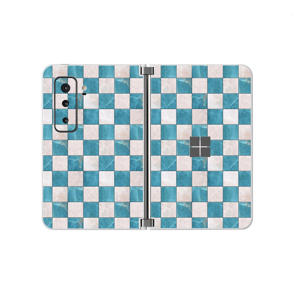 Marble Check Microsoft Surface Duo 2 Skins
