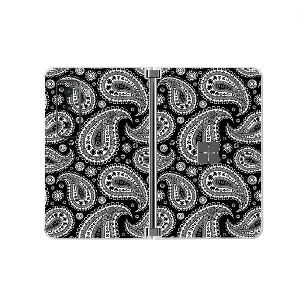 Black Paisley Microsoft Surface Duo 2 Skins