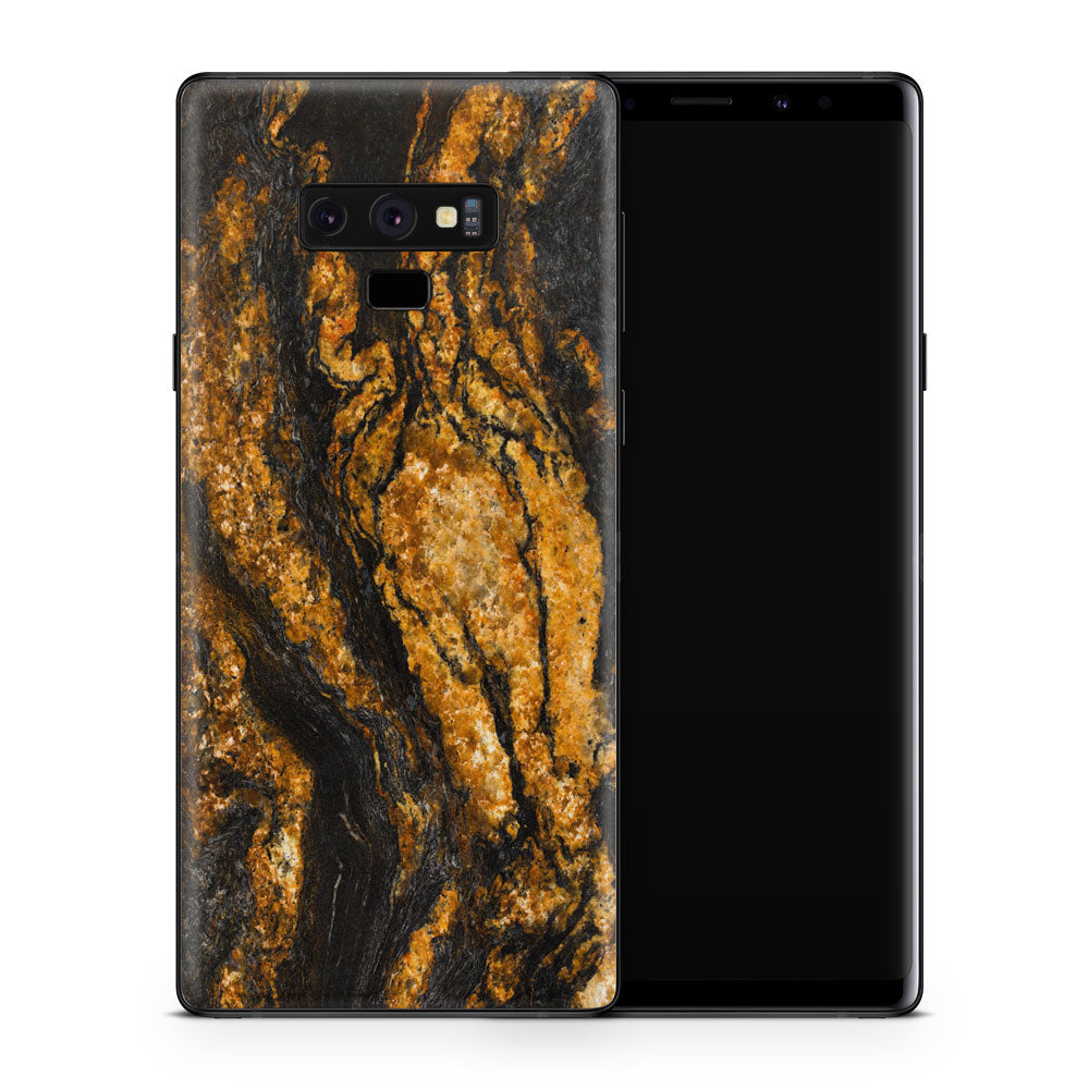 Black &amp; Gold Marble Galaxy Note 9 Skin